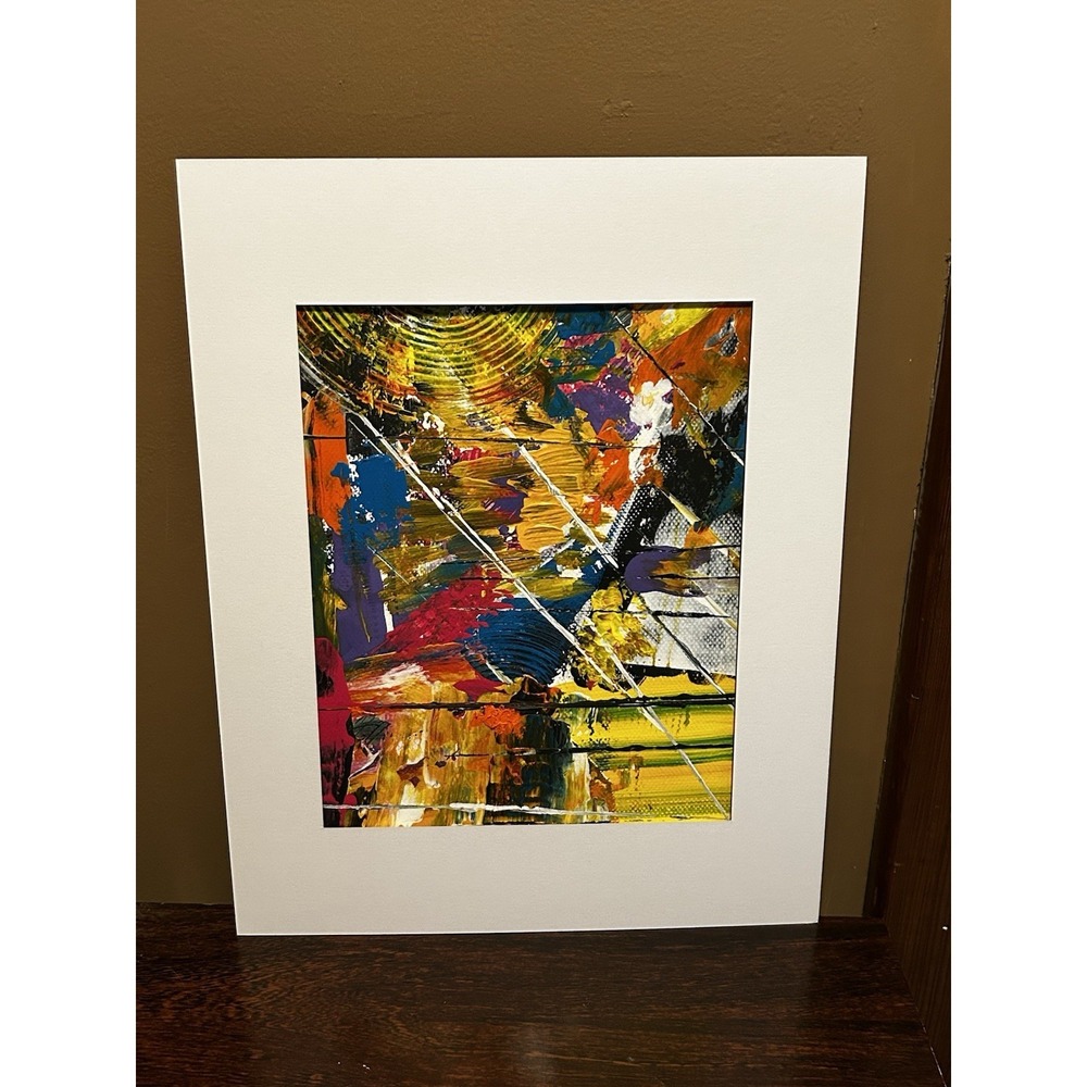 Original 11X14 Abstract Expressionism Wall Art PAPER Matte Titled Vertigo